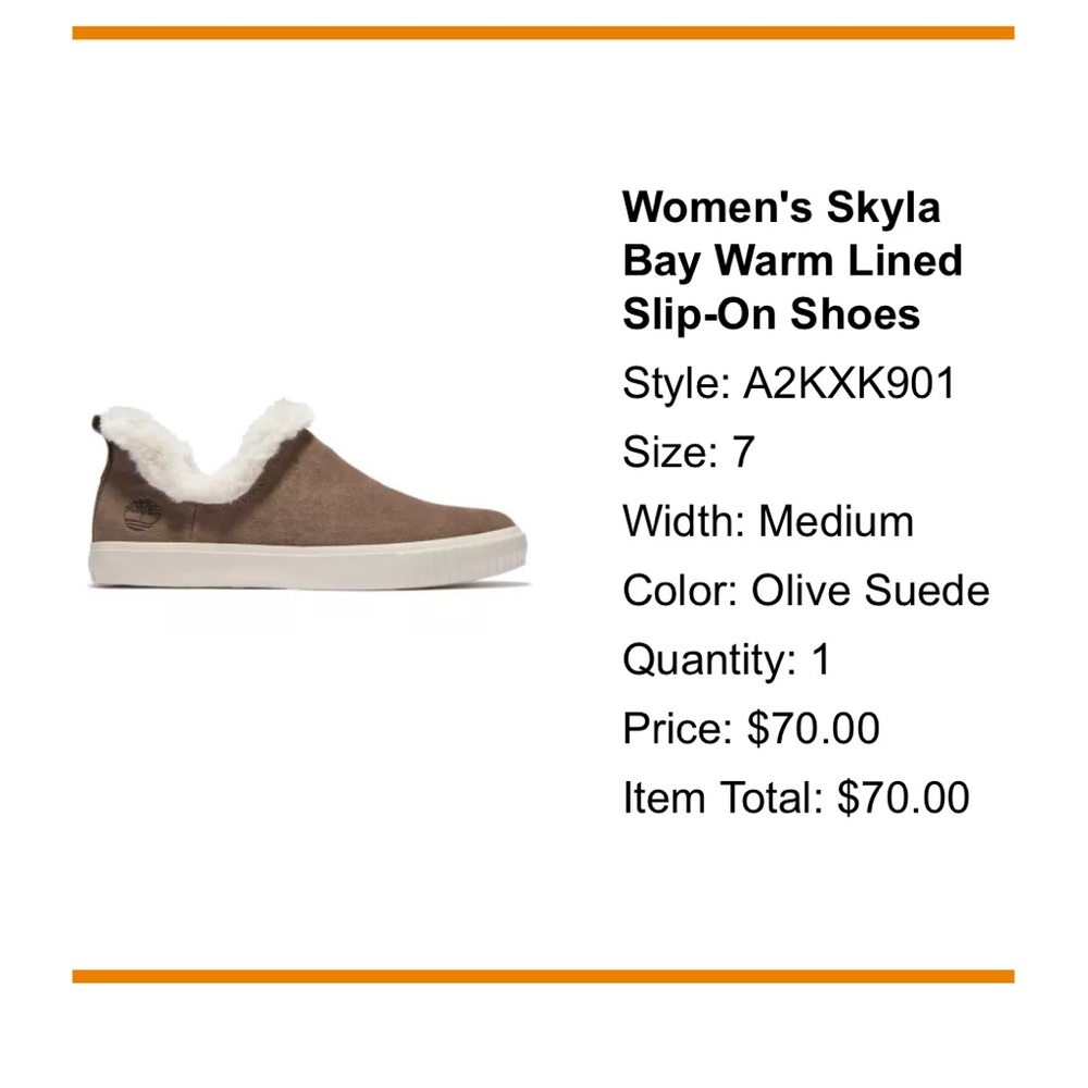 Timberland Skyla woman’s slip on shoes size 7.